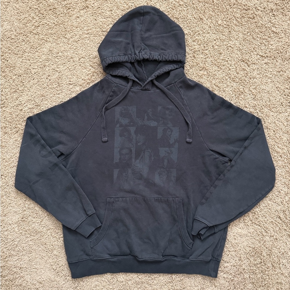 Taylor Swift Eras Tour Hoodie Adult Small Faded Black Graphic Pullover Official